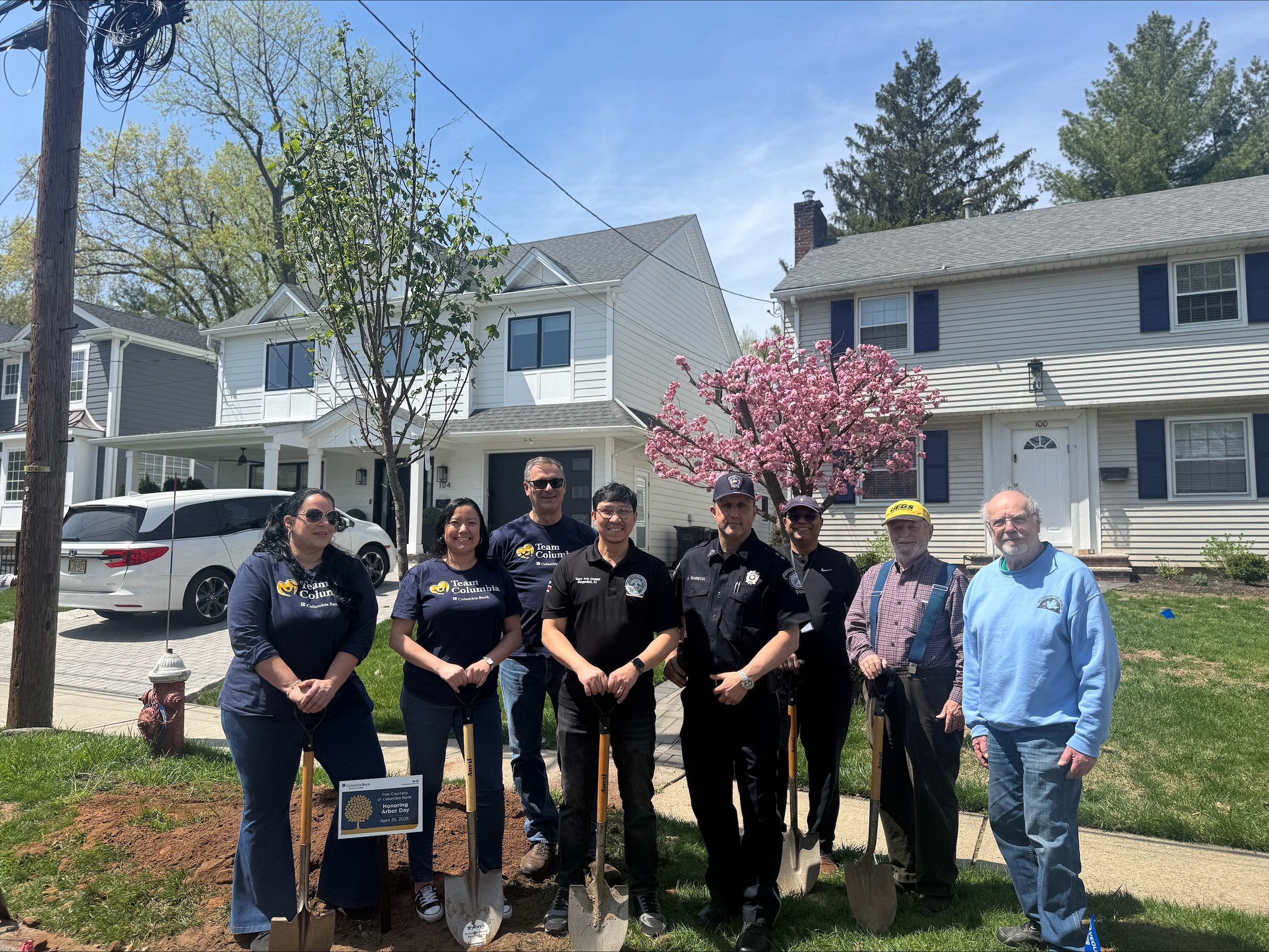 Borough of Bergenfield and Columbia Bank Celebrate Arbor Day with